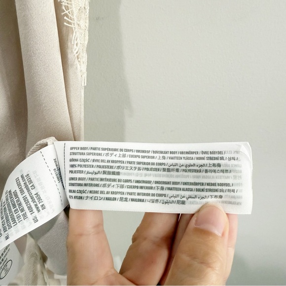 A&F Satin Lace Cami Bodysuit NEW Size Small - Picture 11 of 15